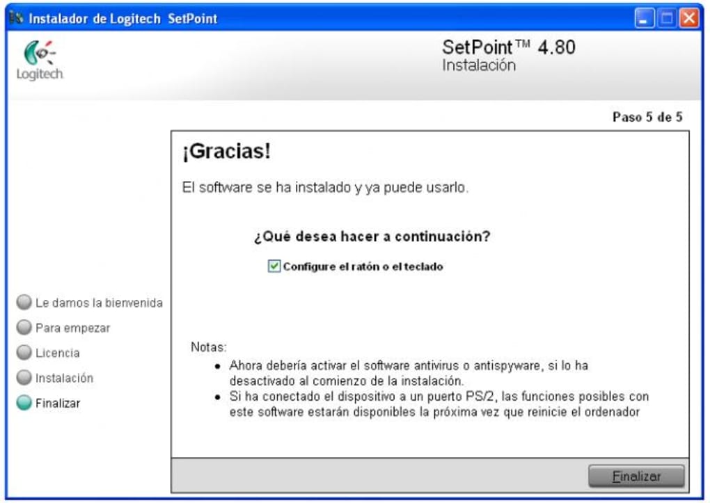 logitech setpoint software download